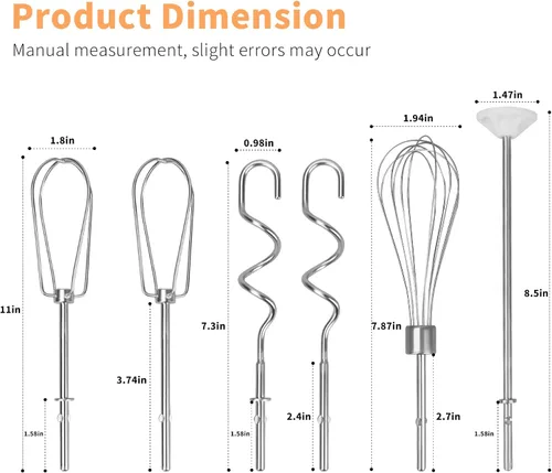 Vista 2 de Accesorios para batidora de mano compatibles con batidora de mano KitchenAid KHM3 KHM5 KHM7 KHM9, batidoras turbo batidoras de mano para Kitchenaid