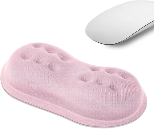 Vista 9 de VANKEY Reposamuñecas para ratón, almohadilla de escritorio para ratón, cómodo soporte de muñeca para ratón de computadora, reposamuñecas ergonómico