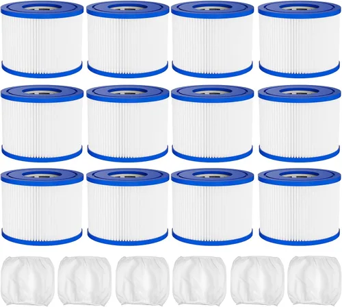 Vista 7 de Cartucho de filtro de spa para bañera de hidromasaje tipo VI de repuesto (4.07 x 3.15 pulgadas) con prefiltro Life-Extend para Coleman Saluspa