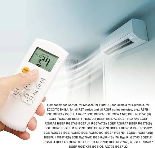 Vista 6 de Mando a distancia para aire acondicionado, control remoto de repuesto para aire acondicionado R57B1 BGE RG52A2 BGEFU1 RG57 BGE RG57A BGE RG57A6