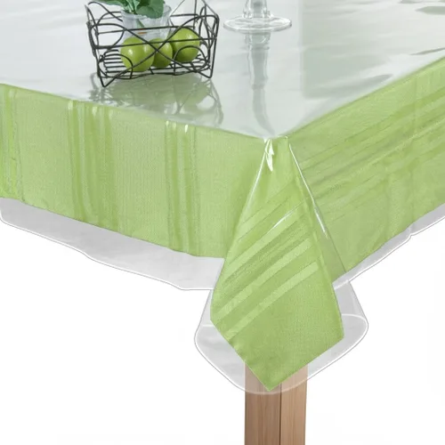Vista 5 de BNYD - Protector de mantel de plástico transparente, vinilo para mantel (54" x 54")