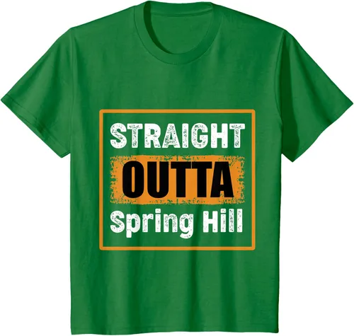 Vista 4 de Straight Outta Spring Hill Tennessee USA - Camiseta de humor vintage, Negro