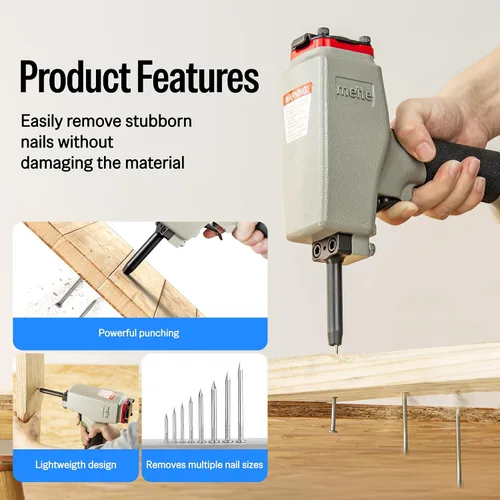 Vista 5 de meite T50SC-B Extractor de clavos neumático/removedor de uñas Clavadora neumática resistente de grado profesional