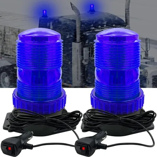Vista 11 de Luz estroboscópica LED, luces intermitentes de seguridad de emergencia de 12 V-24 V con cable magnético y cable recto de 16.4 pies para vehículo