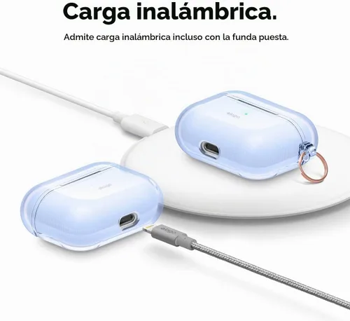 Vista 6 de Elago - Funda transparente para AirPods Pro Azul aguamarina