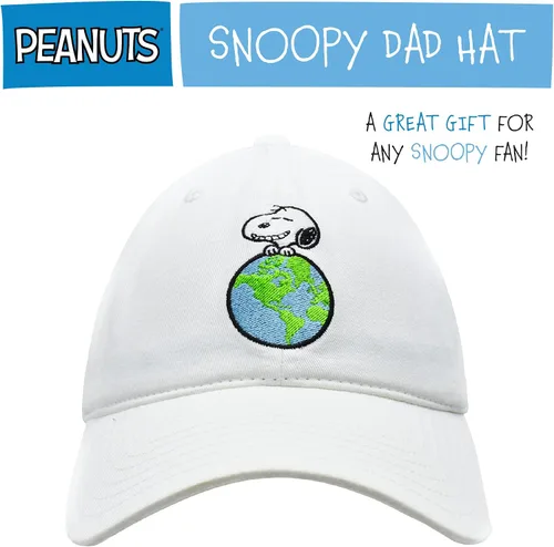 Vista 6 de Peanuts Snoopy Dad Hat, Adult Baseball Cap with Curved Brim