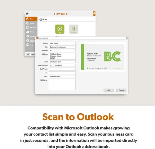 Vista 4 de AMBIR TravelScan Pro - Escáner portátil de documentos, tarjetas de presentación y recibos - Alimentado por USB para PC con Windows con funda