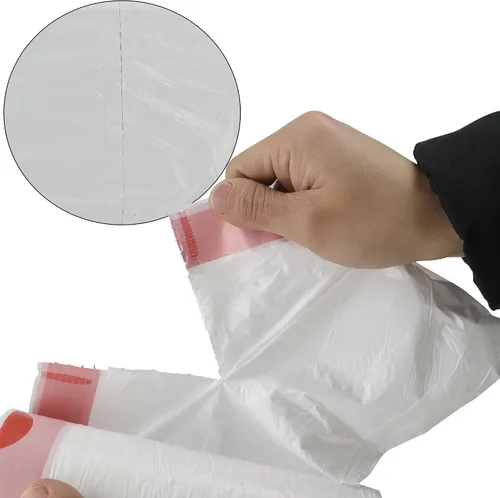 Vista 2 de Bolsas de basura blancas con cordón de 2.5 galones, 2 rollos/120