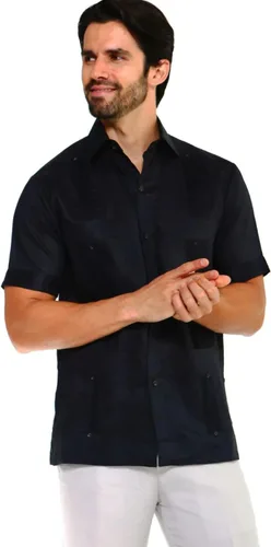 Vista 3 de Camisa Guayabera clásica mezcla de polialgodón manga corta NCM-1673