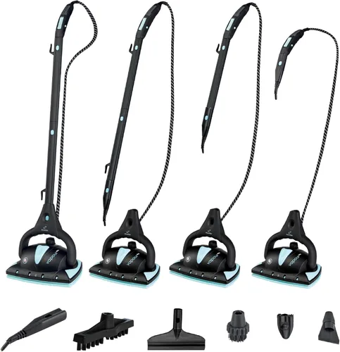 Vista 5 de Euroflex Vapour Pro Mopa a Vapor y Limpiador de Vapor Todo en Uno, Set de 20 Piezas - Grado Comercial 295°F y 50 PSI - Calificado #1 por Good