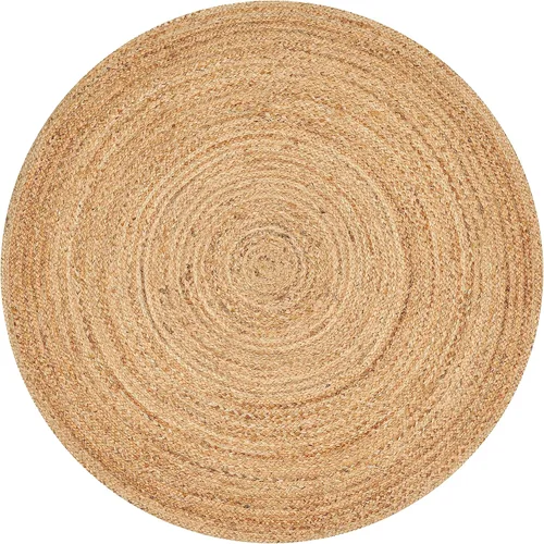 Vista 15 de Savi Home Alfombra de área tejida a mano de mezcla de lana y algodón 4x6', alfombra trenzada con textura tipo palomitas color marfil, alfombra suave