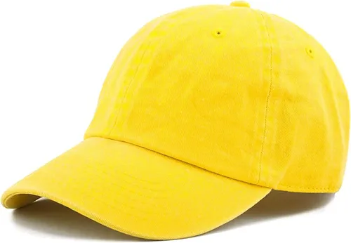Vista 24 de The Hat Depot 100% algodón pigmento teñido de perfil bajo sombrero de papá seis panel casquillo 1. Negro.