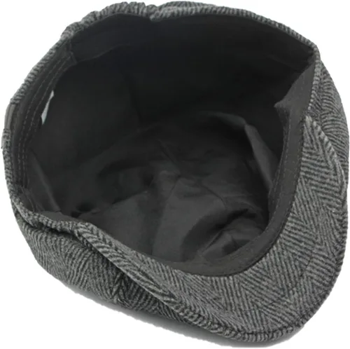Vista 5 de Sombrero de espiga clásico para hombre, gorra plana de Newsboy Gatsby Ivy Cabbie
