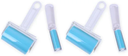 Vista 5 de Resuable Lint Roller pelo perro gato Remover herramienta Pet Shedding cepillo para polvo limpia su Suit/sofá, S, Azul Washable Lint Remover for