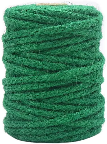 Vista 9 de Tenn Well Cordel de yute de 0.197 in, cuerda natural trenzada de 100 pies, cordel grueso para manualidades, envoltura de regalos, jardinería