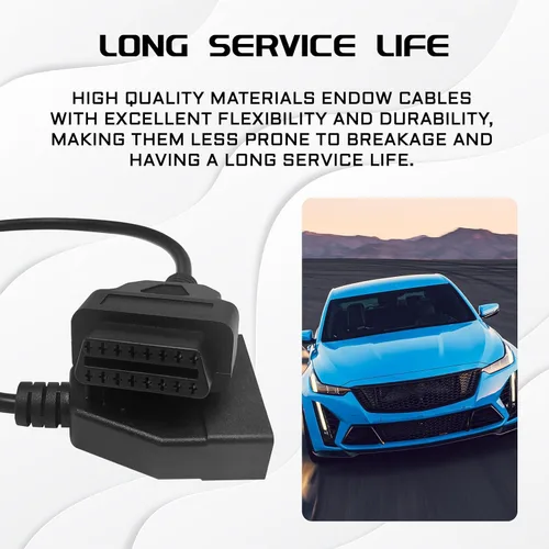 Vista 4 de Escáner OBD1, Adaptador OBD1 a OBD2 GM, Cable Escáner OBD 1 Lector de Códigos OBD1 12 Pines a OBD2 OBD II 16 Pines Enchufe Herramienta de Extensión