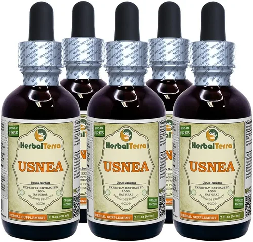 Vista 14 de Herbal Terra LLC Usnea (Usnea barbata) Glicerita, extracto líquido sin alcohol de talo seco, 2 onzas