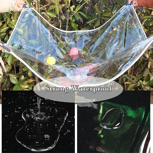 Vista 6 de Lona de PVC transparente, resistente al agua, con ojales (3.3 x 4.9 pies (3.3 x 4.9 ft))