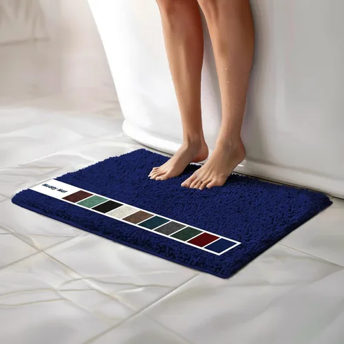 Vista 56 de Muddy Mat Alfombras de Baño de Chenilla de Microfibra de Secado Rápido Antideslizantes Lavables, Extra Gruesas, Suaves y Altamente Absorbentes Gris