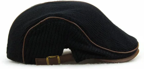 Vista 4 de MOTINE Men's Knitted Wool Driving Duckbill Hat Warm Newsboy Flat Scally Cap