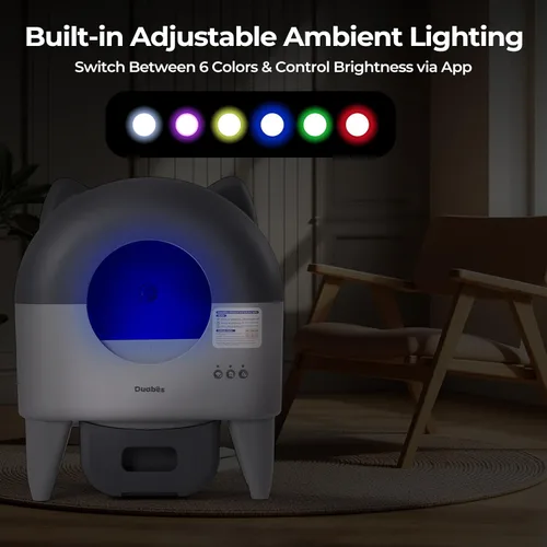 Vista 7 de Arenero Autolimpiante Automático Extra Grande: Autolimpiante para Gatos Múltiples - Controlado por Aplicación con Sensores Inteligentes - Sin Olor