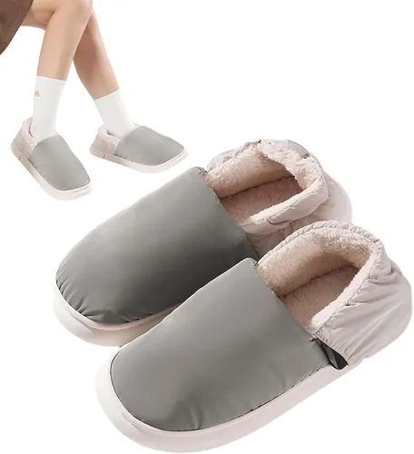 Vista 7 de Pantuflas de calefacción USB, pantuflas eléctricas USB calentadas, pantuflas cálidas alimentadas por batería, pantuflas eléctricas con calor