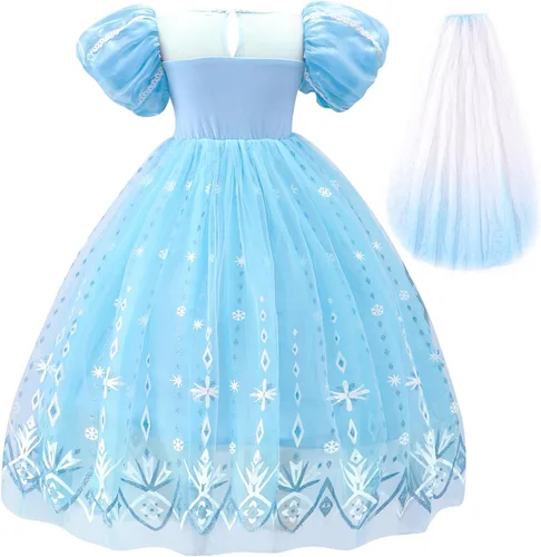 Vista 4 de Disfraz de princesa para niñas, disfraz casual de verano para niñas