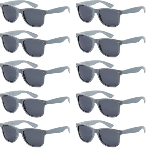 Vista 34 de Paquete de 10 lentes de sol a granel con protección UV para Bandera Americana Humo