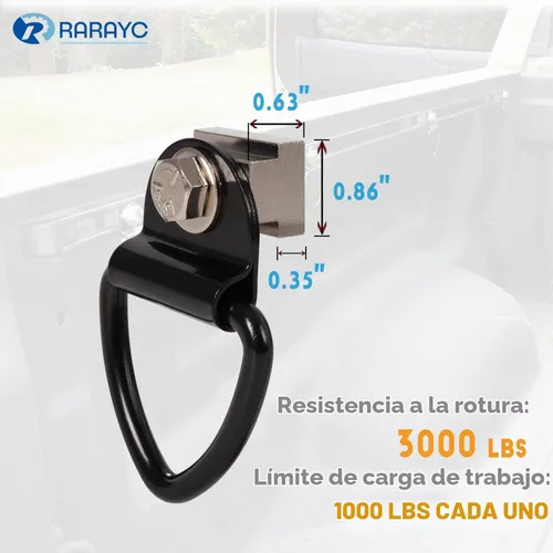 Vista 3 de 6 accesorios para riel de cama para Toyota Tacoma y Toyota Tundra