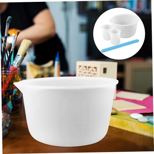 Vista 7 de TEHAUX 2 juegos de moldes de silicona kits de resina moldes para resina silicona taza medidora moldes de resina tazas medidores de resina