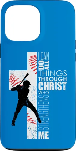 Vista 24 de Blue Christian Baseball Gifts Teen Boys Cross Bible Phone Case para iPhone 17