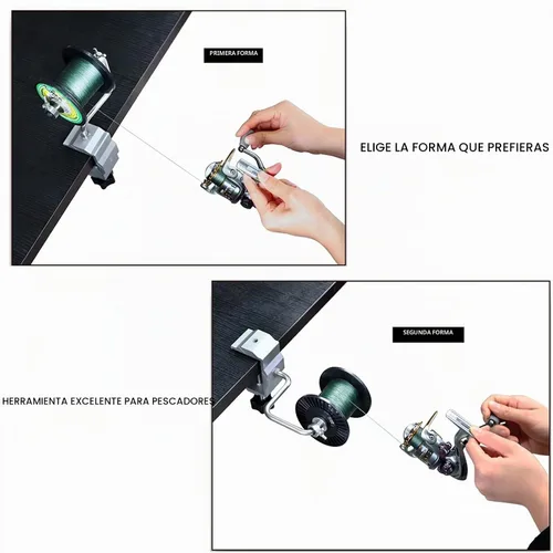 Vista 7 de THKFISH Carrete de línea de pesca Bobinador de línea de pesca Carrete de pesca Accesorios de pesca Ajustable Estable Portátil Carrete de línea de A