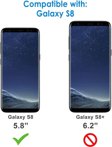 Vista 2 de LeYi Funda compatible con Galaxy S8: no compatible con S8 Plus: cubierta exterior de goma 3 en 1 de cuerpo completo a prueba de golpes, resistente