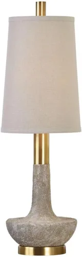 Vista 5 de Uttermost Volongo - Lámpara de mesa marfil con textura de piedra