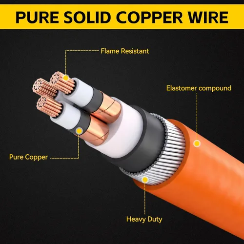 Vista 4 de PLIS Nema 6-50P a 6-15R/6-20R Cable adaptador de corriente para soldador, 6-50P 50-Amp a 6-20R 20A T-Blade, STW, 50 amperios, 250V, 1.5 pies