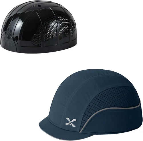 Vista 8 de TIHEEN Gorra de seguridad unisex, estilo gorra de béisbol con rayas reflectantes, ligera y transpirable, gorra de protección para la cabeza