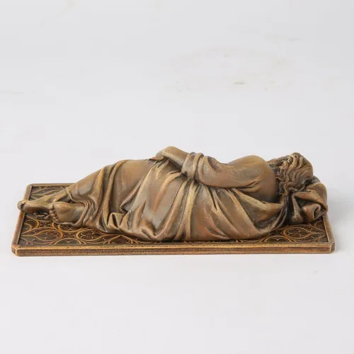 Vista 4 de Estatua Católica BC de San José Durmiente, Figura del Santo Patrono Regalo de Inauguración de Casa, Decoración Devota del Hogar, 6" L, Escultura