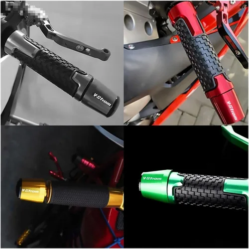 Vista 4 de Motorcycle Motorcycle Grip Handle Bar End Handle Bar Grips Cap Anti Vibration Plug for Suzuki V-Strom 650 V-strom650 Vstrom650 2004-2021 Handle end