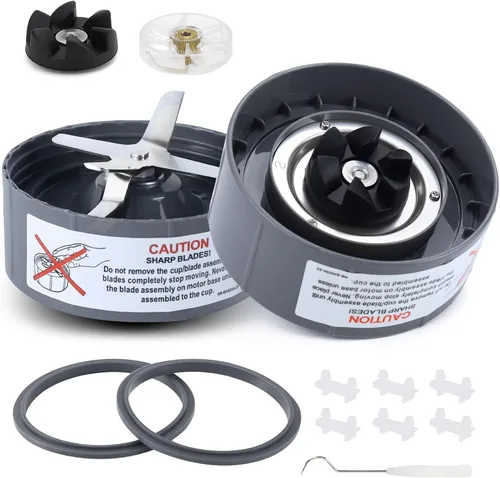 Vista 7 de 7 piezas de repuesto de cuchilla mezcladora extractor cruz cuchilla compatible con Nutribullet 600W y Pro 900W