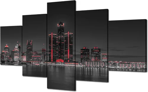 Vista 20 de Cawpom Louisiana Arte de Pared en Lienzo, 60x32 pulgadas, Impresión en Lienzo, Cuadros de Nueva Orleans Decoración de Pared, Puente Crescent City