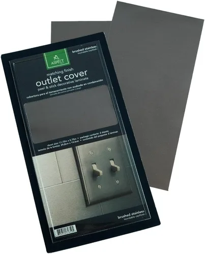 Vista 5 de Azulejos adhesivos de Aspect para salpicadero, de metal mate, diseño de tipo metro, para cocina y baño, Plateado