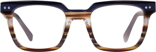 Vista 9 de eyebobs In Cahoots Traditional and Blue Light Reading Glasses Frente y patillas de corte negro y cristal
