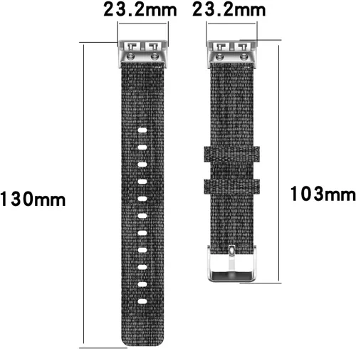 Vista 7 de Correa de reloj para Garmin Forerunner 35, pulsera de repuesto deportiva de lona para Garmin Forerunner 35/30 Running Watch