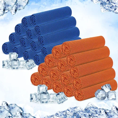 Vista 20 de Hosuly Paquete de 30 Toallas Refrescantes, 40"x12" Hielo Transpirables Suaves Frías Paño de Sudor Microfibra Paños de Entrenamiento para Gimnasio
