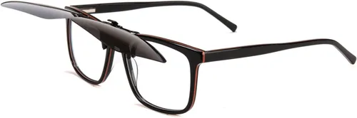 Vista 2 de Lentes de sol polarizados con clip para mujeres y hombres, clips en tus lentes graduados o de lectura, ligeros, sin marco, adecuados para conducir