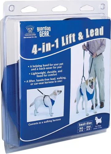 Vista 3 de Guardian Gear - Arnés de nailon para perro 4 en 1, tamaño pequeño, color azul