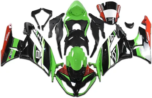 Vista 12 de US STOCK - Carenado negro brillante apto para 2009-2012 ZX6R 636 ZX-6R inyección ABS plásticos posventa carrocería 2010 2011 09 10 11 12