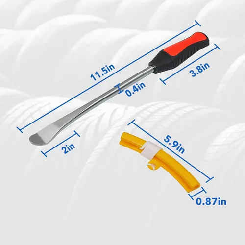 Vista 4 de Juego de herramientas para cucharas de neumáticos, kit profesional para cambio de neumáticos para moto de cross, motocicleta, silla de ruedas