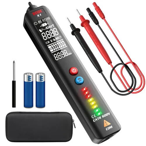 Vista 14 de BSIDE Probador de voltaje recargable Detector de voltaje sin contacto con medición de voltaje de CA en contacto, probador de temperatura ambiental