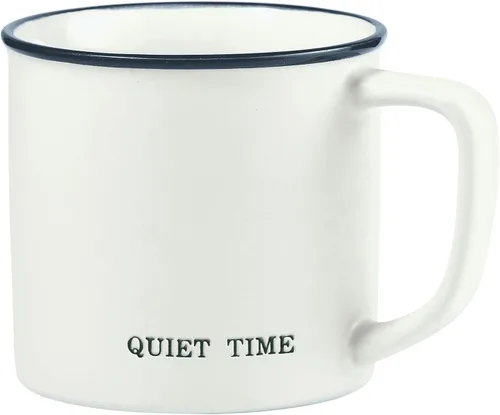 Vista 8 de Santa Barbara Design Studio Tazas de café en blanco y negro con diseños cara a cara, taza de cerámica, 16 onzas, 5 minutos más color fantasía